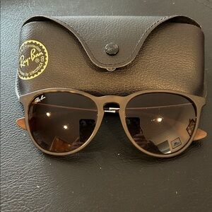 Ray-Ban Brown Frame Sunglasses with Dark Brown Lenses